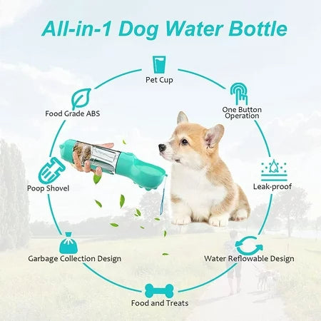 Portable Dog Water Bottle- 3 in 1